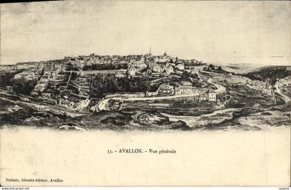 CPA Avallon Vue Generale