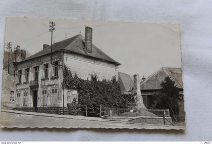 Cpsm 1951, Avesnes le Comte, hôtel de ville et monument aux morts, Pas de Calais 62