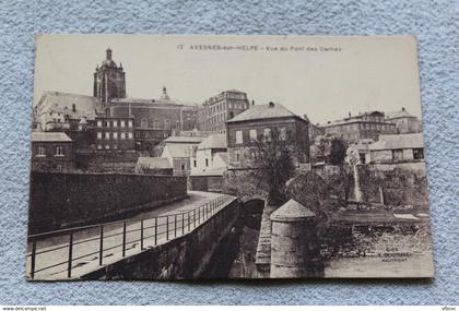 Cpa 1931, Avesnes sur Helpe, vue du pont des Dames, Nord 59
