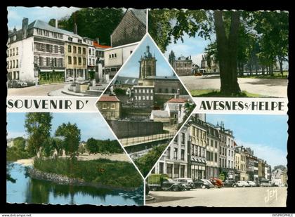 * CPSM * AVESNES SUR HELPE * MULTIVUES * SOUVENIR * CACHET VISITEZ AVESNES ET L'AVESNOIS * EDIT. J. MERCIER * 1962