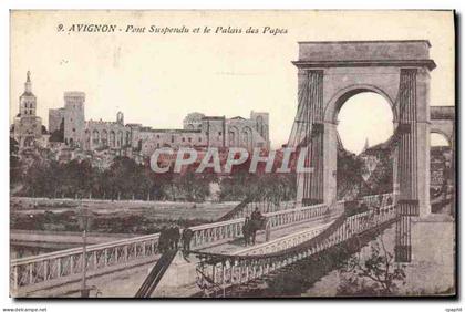 CPA Avignon Pont suspendu et le Palais des Papes
