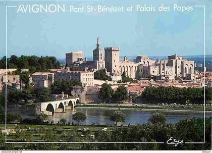 Carte Postale - 84 - Avignon - Pont Saint Benezet dit Pont d'Avignon - Petit Palais - Notre Dame des Doms - Palais des P
