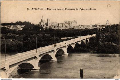 CPA AVIGNON - Nouveau Pont et Panorama du Palais des Papes (459347)