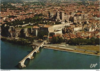 CPM AVIGNON Pont Saint-Benezet et Palais des Papes (1087263)