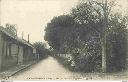 Carte Postale Ancienne - 18 - Avord - Camp d'Avord - Rue de la Poste - Logement d'Officier - Animée - Enfants - Correspo