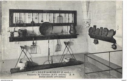 Azay-le-Rideau - Batterie de Cuisine (XVI siècle)