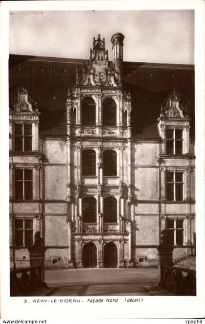 CPA Azay le Rideau Facade Nord detail