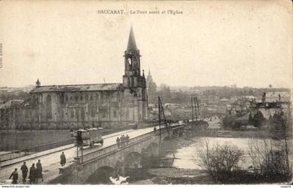 Baccarat CPA Le pont saute et l'eglise