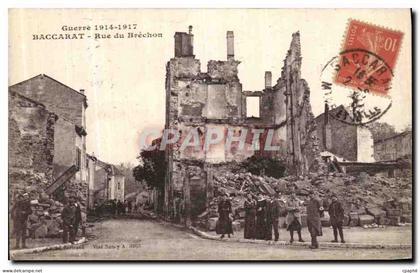 CPA Baccarat Rue du Brechon Militaria