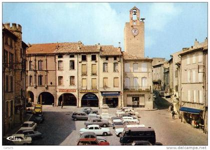 BAGNOLS SUR CEZE 30 - Place Malet - Horloge - Automobiles