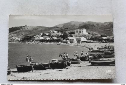 AC429/3, Cpsm 1957, Banyuls sur mer, la plage, Pyrénées Orientales 66