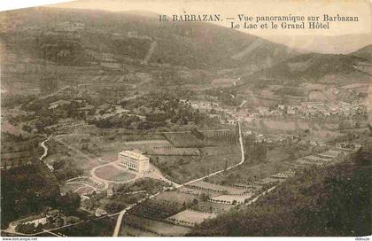 31 - Barbazan - Vue panoramique sur Barbazan - Le Lac et le Grand Hôtel - Vue aérienne - CPA - Oblitération ronde de 192