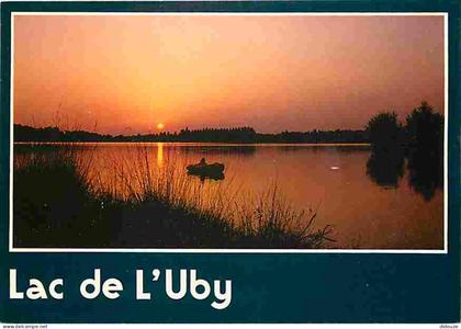 Carte Postale - 32 - Barbotan les Thermes - Cazaubon - Le Lac de L'Uby - Coucher de Soleil - Flamme Postale de Barbotan