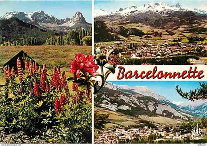 Carte Postale - 04 - Barcelonnette - Multivues - Fleurs - Flamme Postale de Barcelonnette - CPM - Voir Scans Recto-Verso