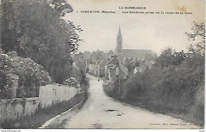 CPA Barenton vue générale prise de la route de la gare