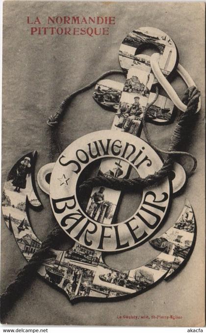 CPA BARFLEUR - carte de Souvenir (149174)