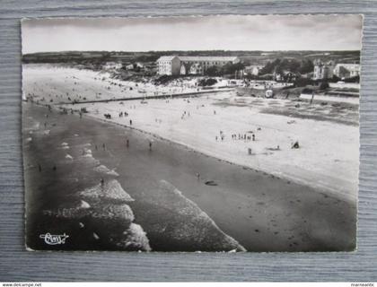 Cpa Barneville sur mer (50) la plage, vue aérienne
