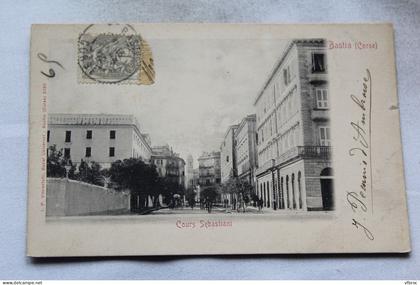 Cpa 1902, Bastia, cours Sebastiani, Corse