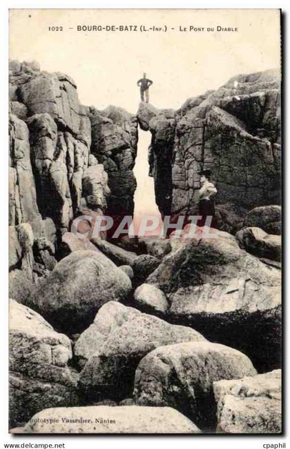 Bourg de Batz CPA Le pont du diable (animee)