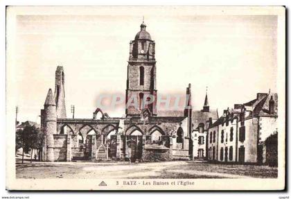 CPA Batz Les Ruines et l Eglise