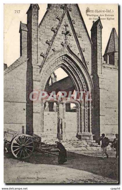 CPA Batz Portique des ruines de l'ancienne eglise