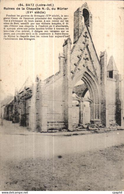 CPA Batz Ruines de la Chapelle du Morier