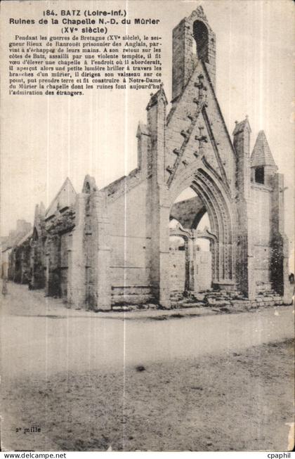 CPA Batz Ruines de la Chapelle du Murier