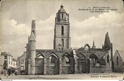 CPA Batz Ruines de ND du Murier Tour Saint Guenloe