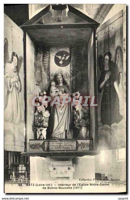 CPA Bourg De Batz Interieur de L Eglise Notre Dame de Bonne Nouvelle