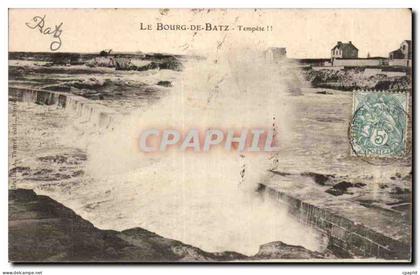 CPA Bourg de Batz Tempete !