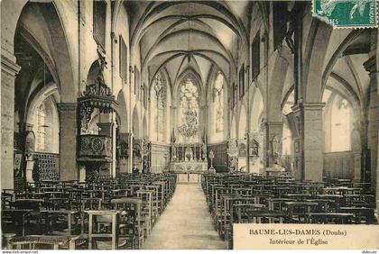 Carte Postale Ancienne - 25 - Baume-les-dames - Intérieur de l'église - CPA - Oblitération de 1909 - Voir Scans Recto-Ve