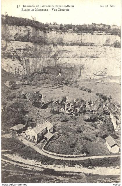 Carte  postale ancienne de BAUME les MESSIEURS