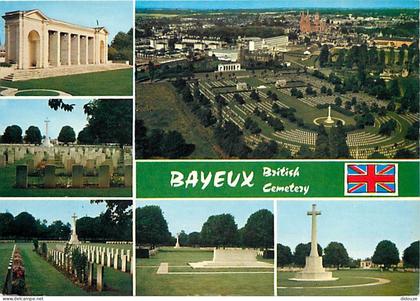 Carte Postale - 14 - Bayeux - Cimetière Militaire Britanique - Multivues - British Cemetery - Flamme Postale de Bayeux -