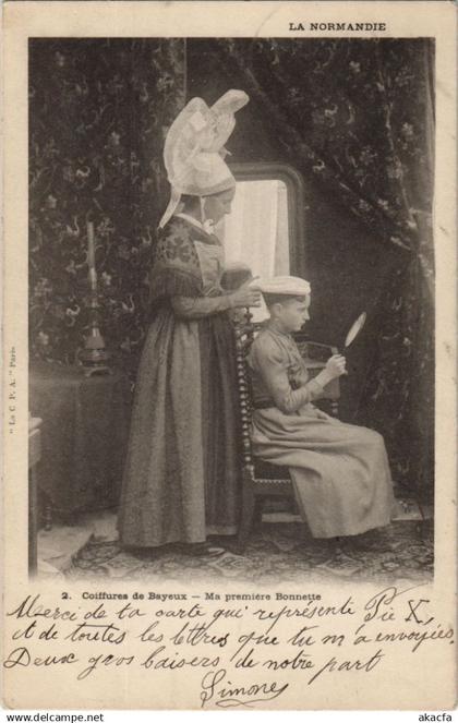 CPA BAYEUX Coiffures de Bayeux - Ma Premiere Bonnette (1224562)