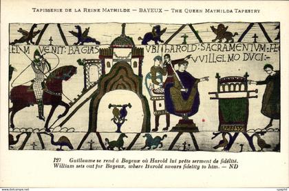 CPA Bayeux Tapisserie De La Reine Mathilde Guillaume se rend a Bayeux