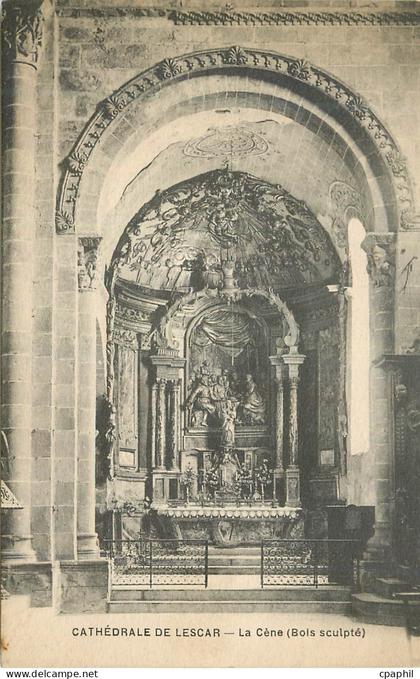 CPA Cathedrale de Lescar La Cene (Bois Sculpte)