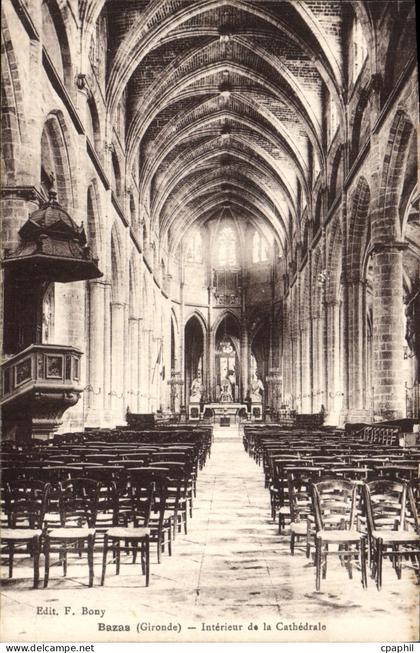 CPA Bazas Interieur de la Cathedrale