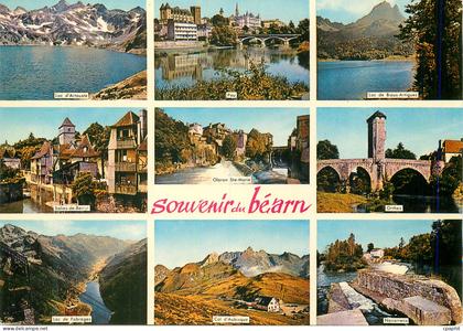 CPM Souvenir du Bearn Lac d'Artouste Pau Orthez Salies de Bearn Lac de Fabreges Col d4Aubisque