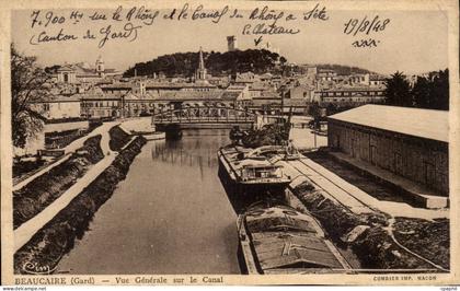CPA Beaucaire Vue generale sur le canal
