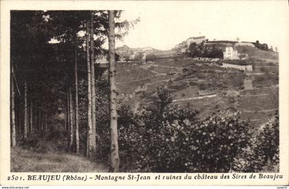CPA Beaujeu Montagne St Jean Et Ruines Du Chateau