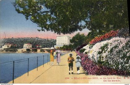 CPA Beaulieu Sur Mer Au Bord De Mer