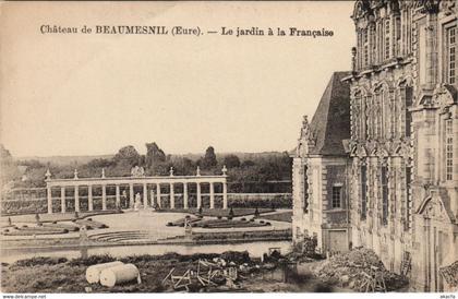 CPA BEAUMESNIL Chateau de Beaumesnil - Le Jardin a la Francaises (1148301)