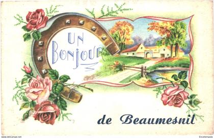 CPA carte postale France Beaumesnil  Un Bonjour de  Beaumesnil   1949  VM60396ok