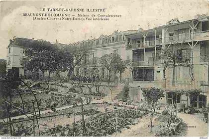 Carte Postale Ancienne - 82 - Beaumont de Lomagne - Maison de Convalescence - Ancien Couvent Notre-Dame , Vue intérieure