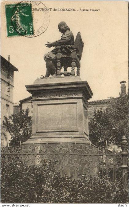CPA Beaumont de Lomagne Statue Fermat FRANCE (1094881)