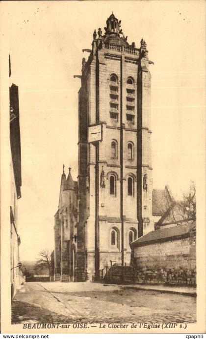 CPA Beaumont Sur oise Le Clocher De L'Eglise