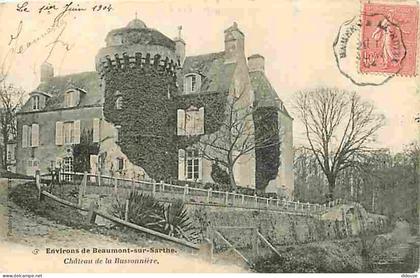 72 - Beaumont sur Sarthe - Château de la Bussonnière aux environs de Beaumont sur Sarthe - Correspondance - Oblitération