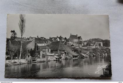 Cpsm 1950 Beaumont sur Sarthe, vieilles maisons au bord de la Sarthe, Sarthe 72