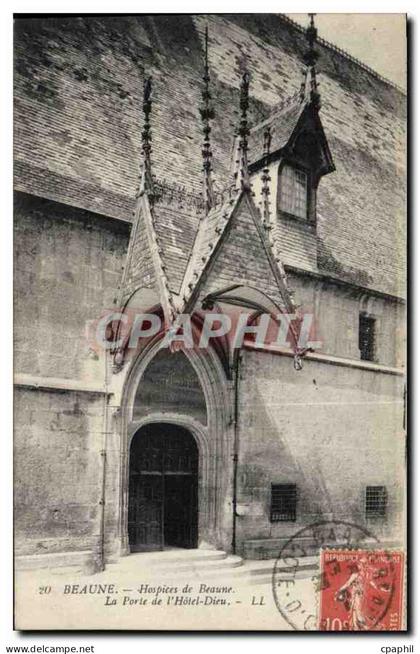 CPA Beaune Hospices de Beaune la porte de l'hotel Dieu