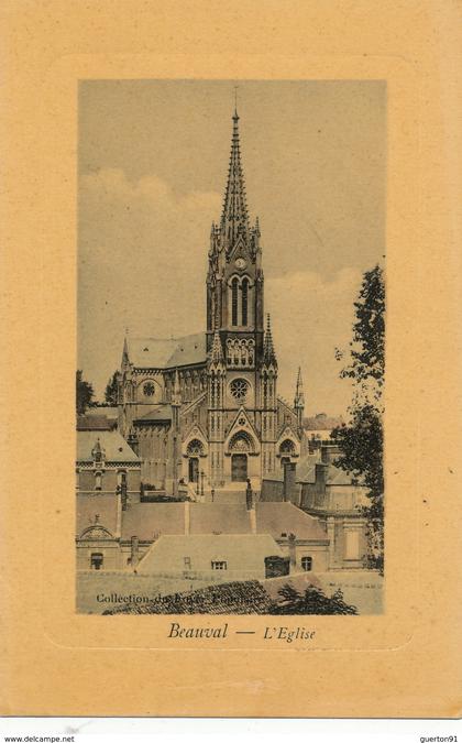( CPA 80 )   BEAUVAL  /  L'Église -